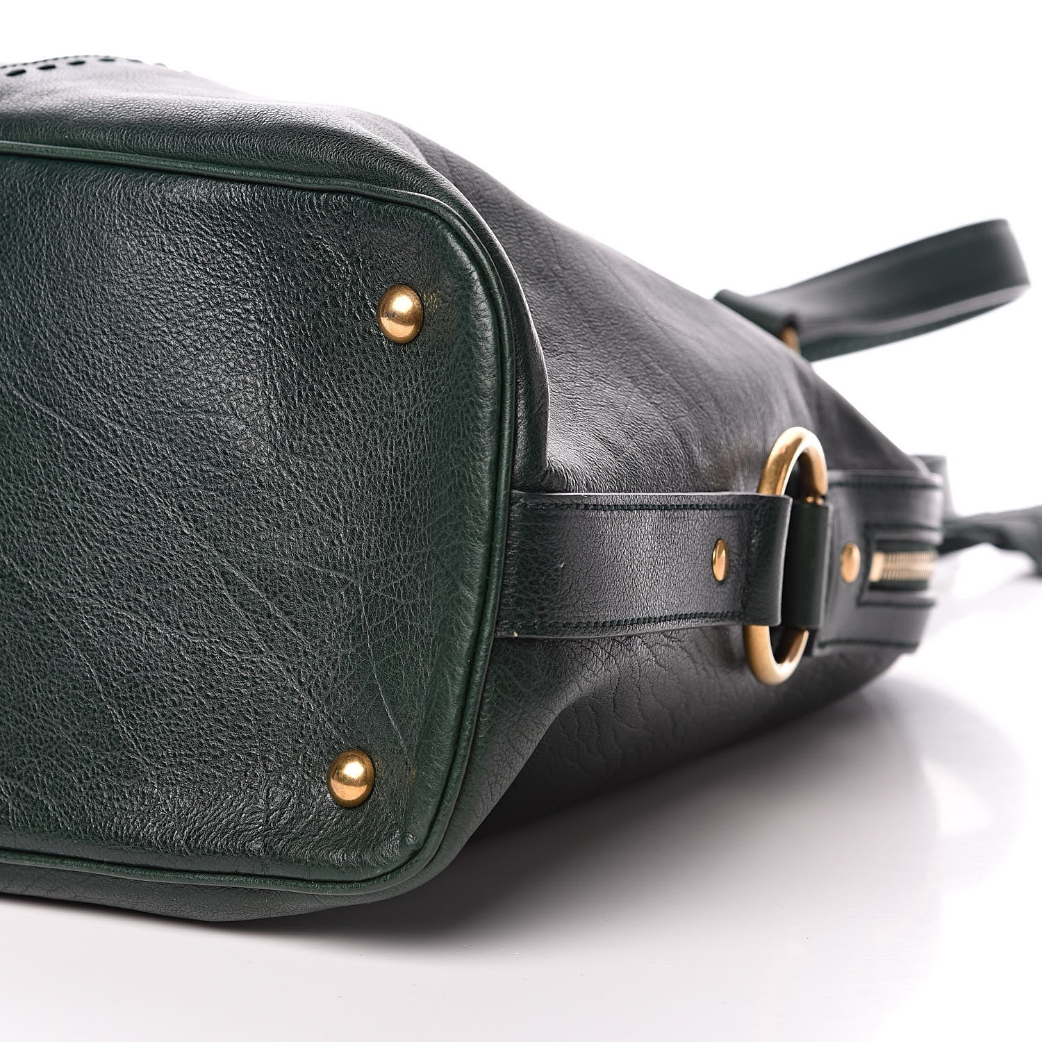 Saint Laurent Calfskin Oversized Muse Green 9 of 10
