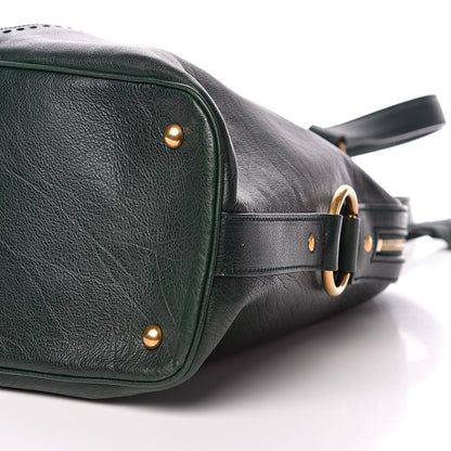 Saint Laurent Calfskin Oversized Muse Green 9 of 10