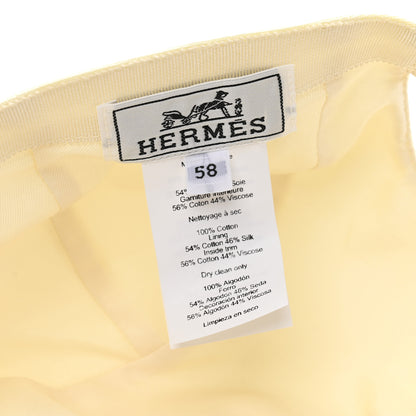 Hermes Cotton Davis Pois Medor Cap 58 Ecru 8 of 9
