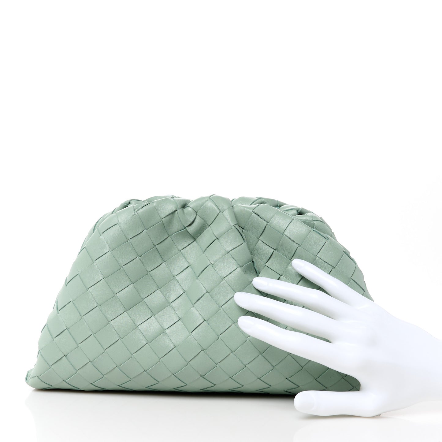 Nappa Intrecciato Teen Pouch Sage
