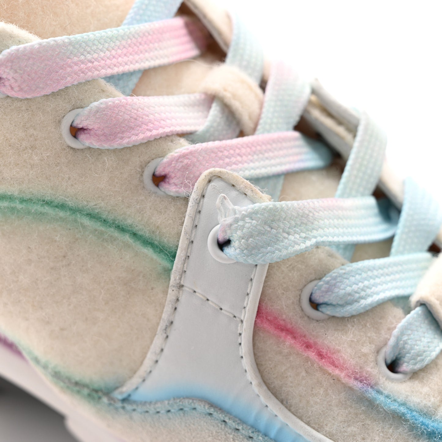 Wool Suede Calfskin CC Sneakers 38.5 Multicolor