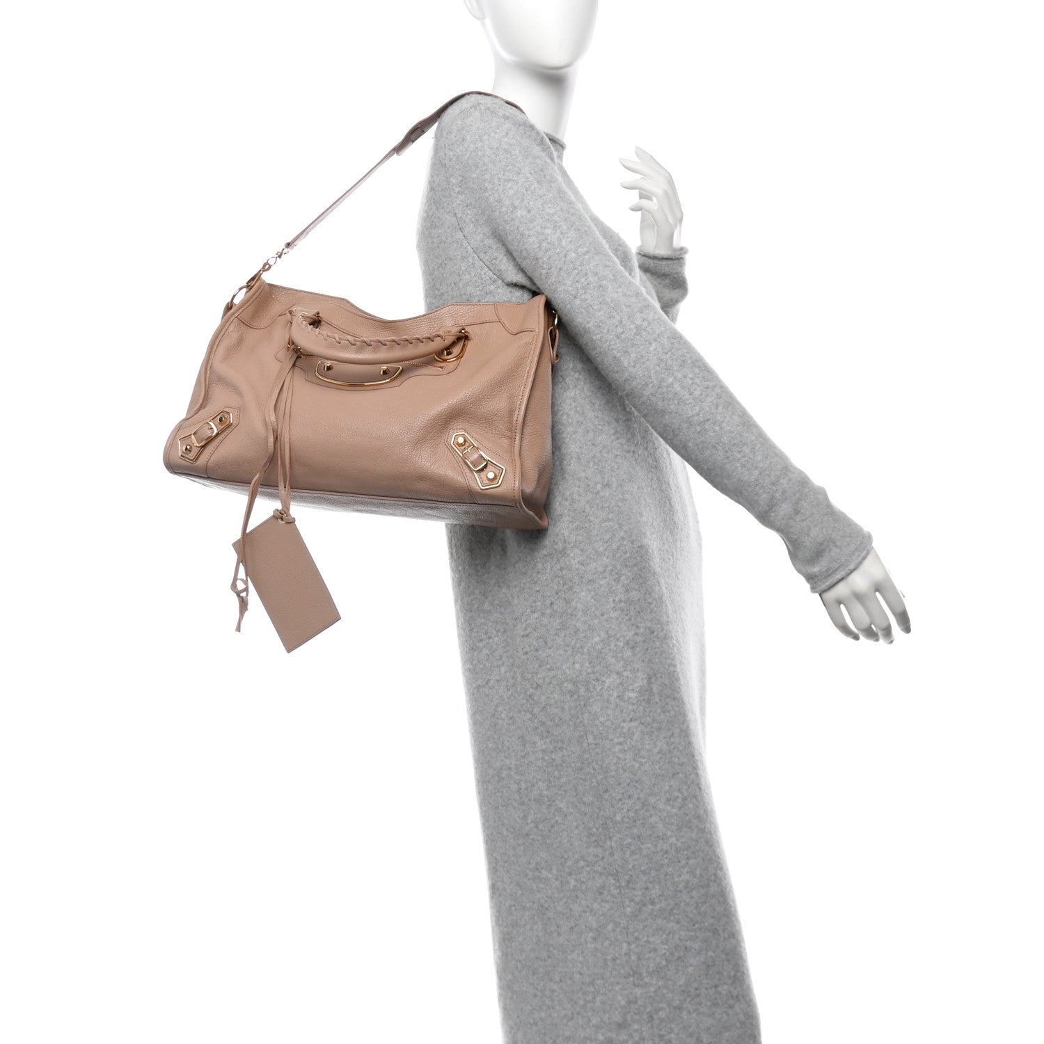 Balenciaga Chevre Gold Metallic Edge Hardware City Rose Des Sables 2 of 13