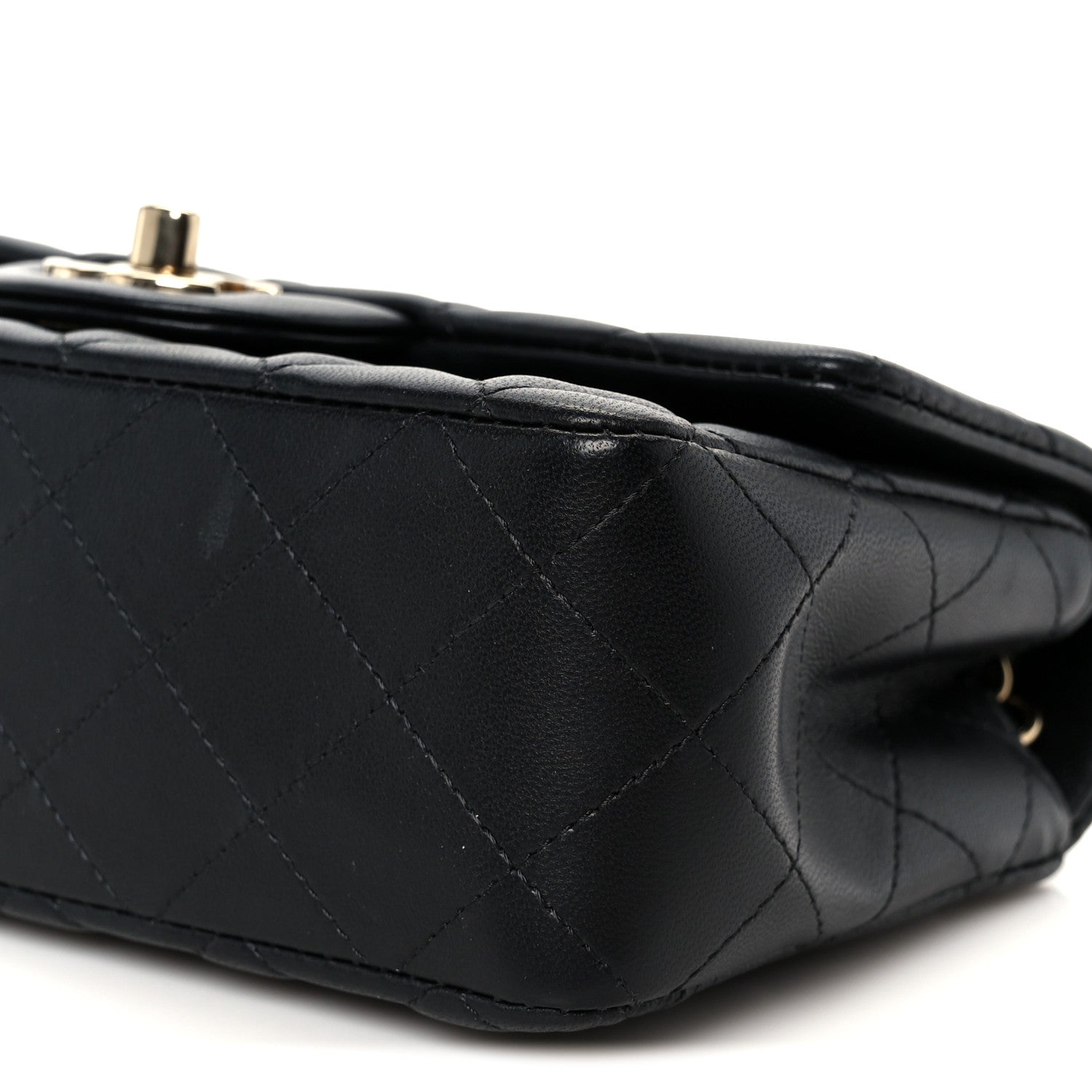 Chanel Lambskin Quilted Mini Rectangular Flap Black 11 of 12