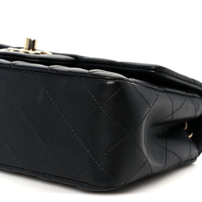 Chanel Lambskin Quilted Mini Rectangular Flap Black 11 of 12