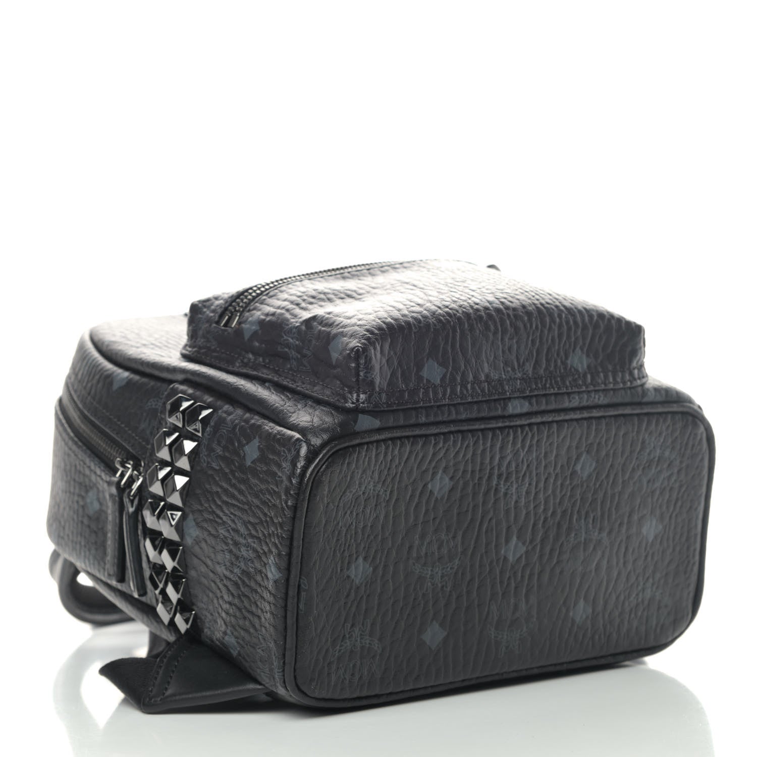 MCM Visetos Side Stud Mini Stark Backpack Black 3 of 4