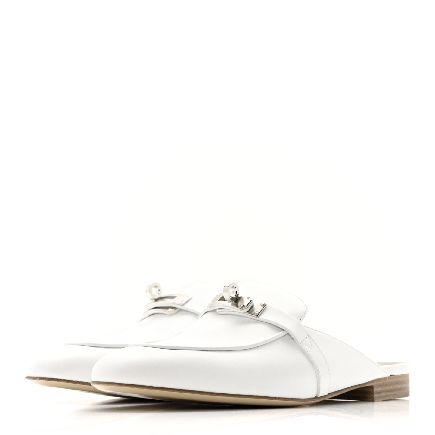 Calfskin Oz Mules 38.5 White