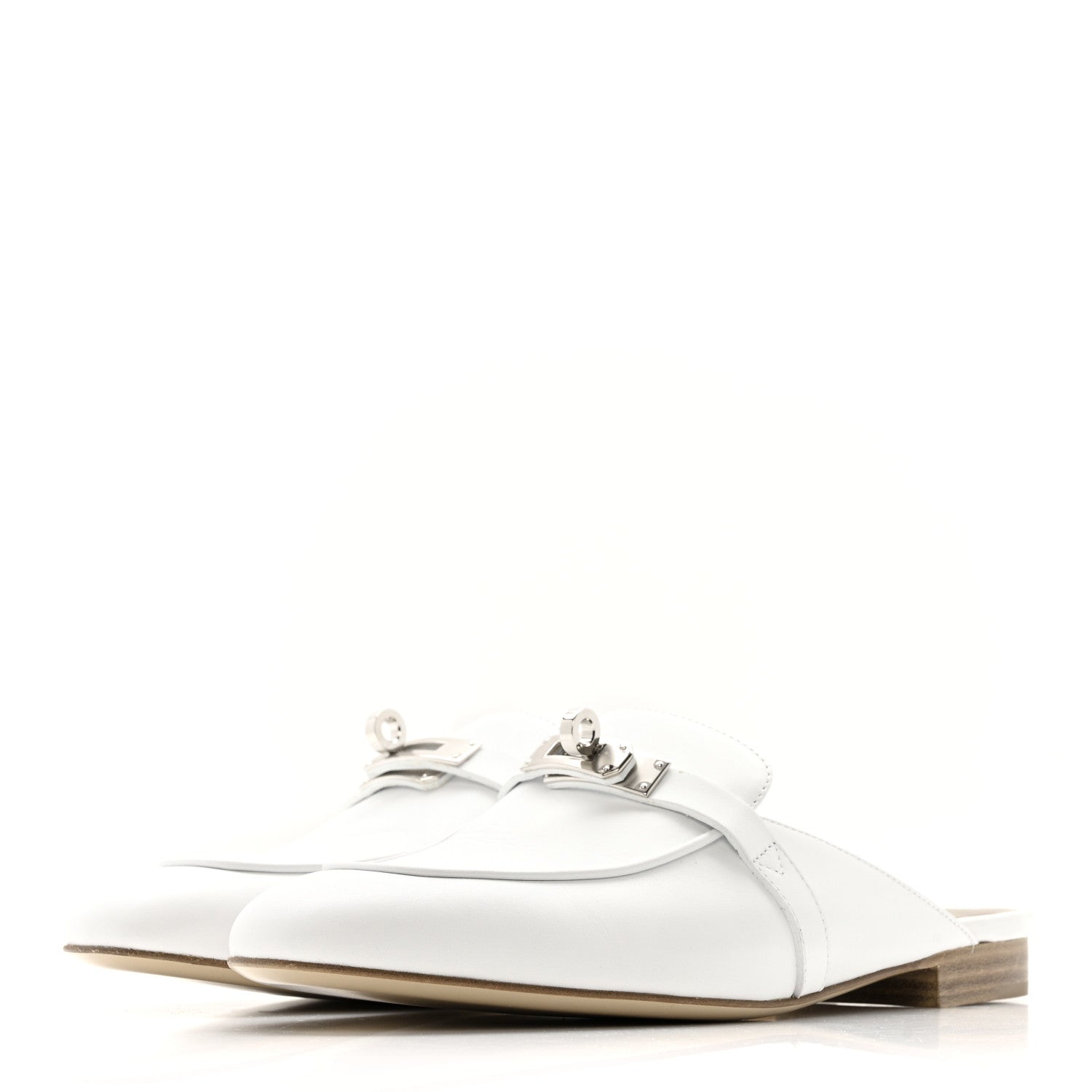 Hermes Calfskin Oz Mules 38.5 White 4 of 11
