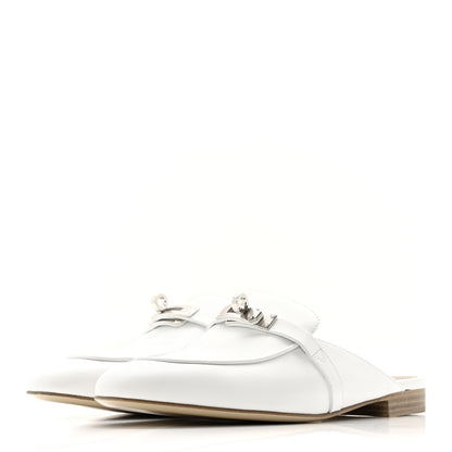 Hermes Calfskin Oz Mules 38.5 White 4 of 11
