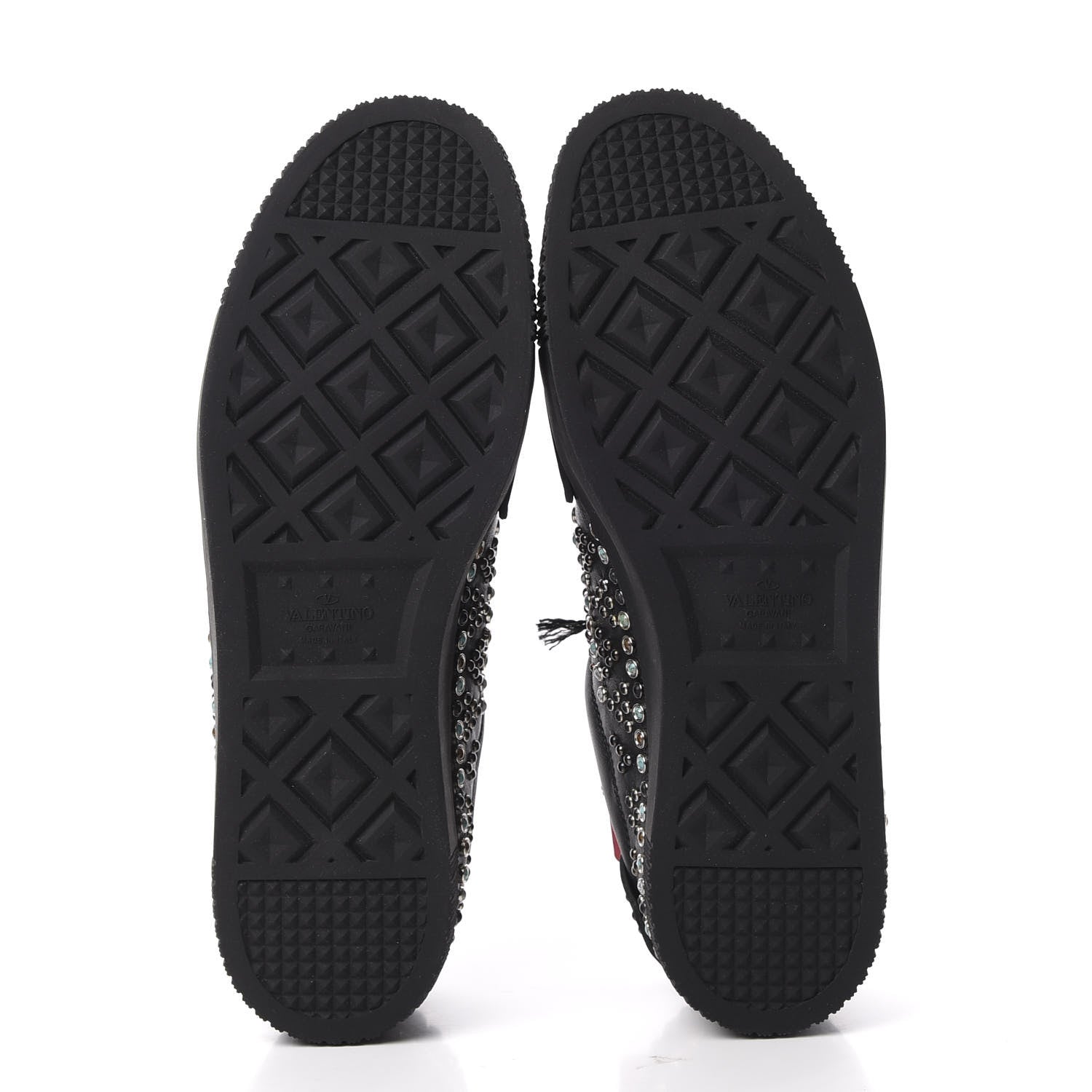 Valentino Garavani Calfskin Mens Stud Sneakers 44 Black 6 of 10