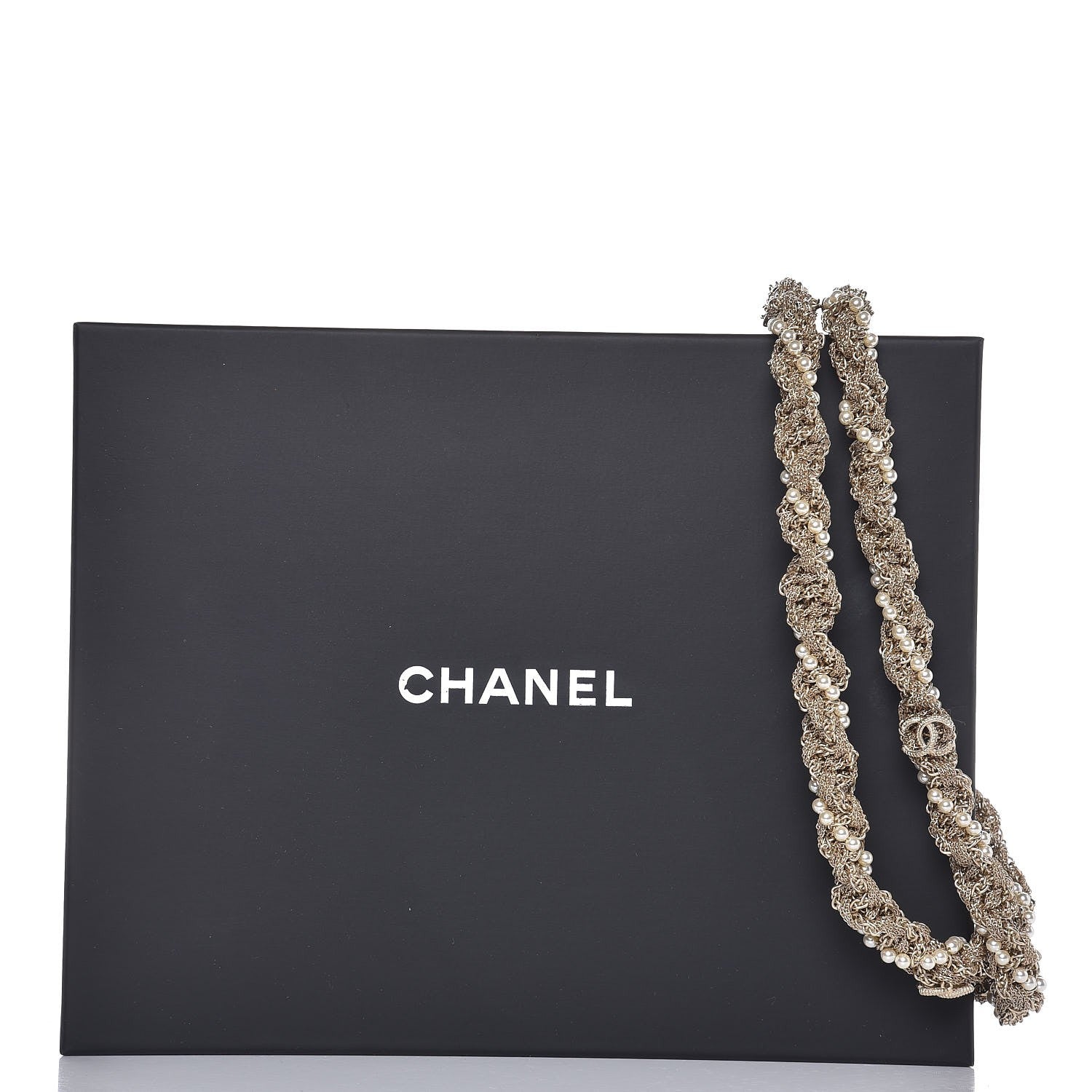 Chanel Pearl Chain CC Long Necklace Gold 5 of 5