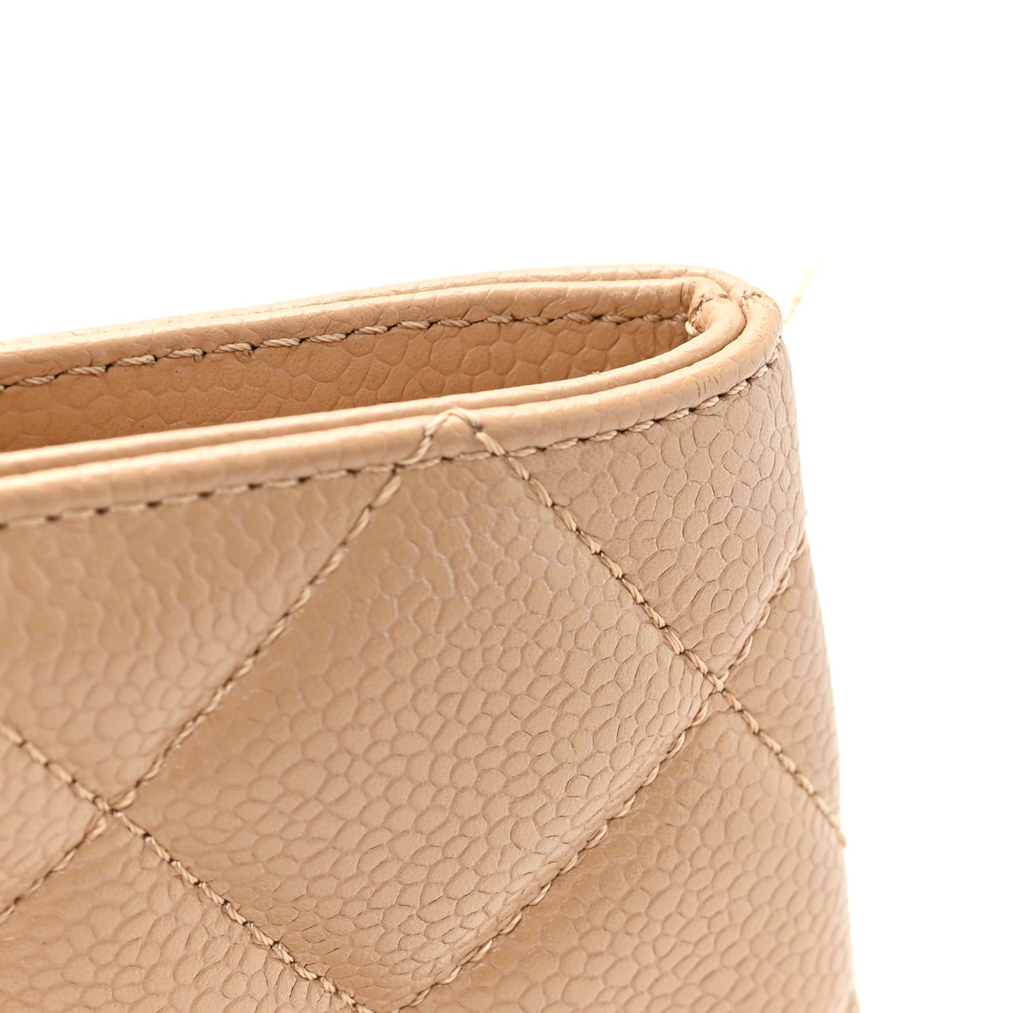 Caviar Quilted Medallion Tote Beige