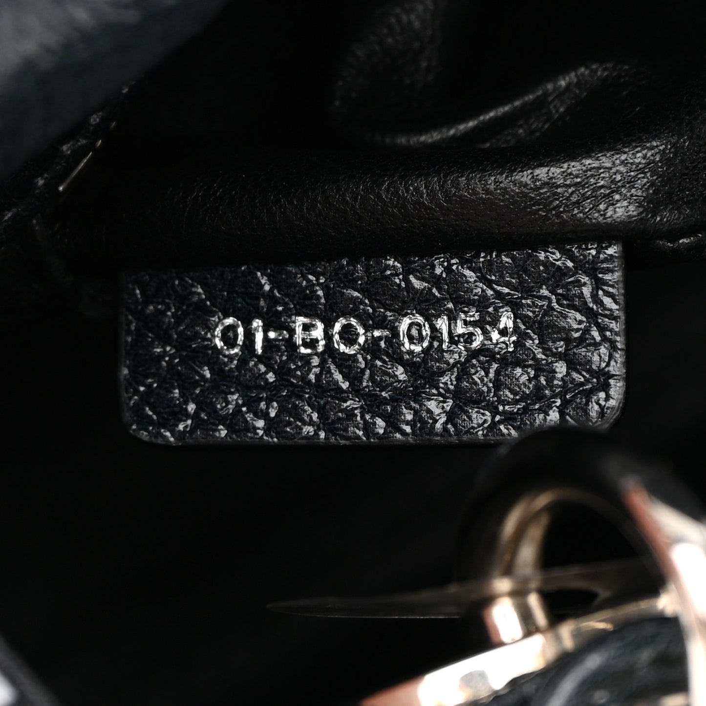 Deerskin Floral Printed Mini Lady Dior Black Blue