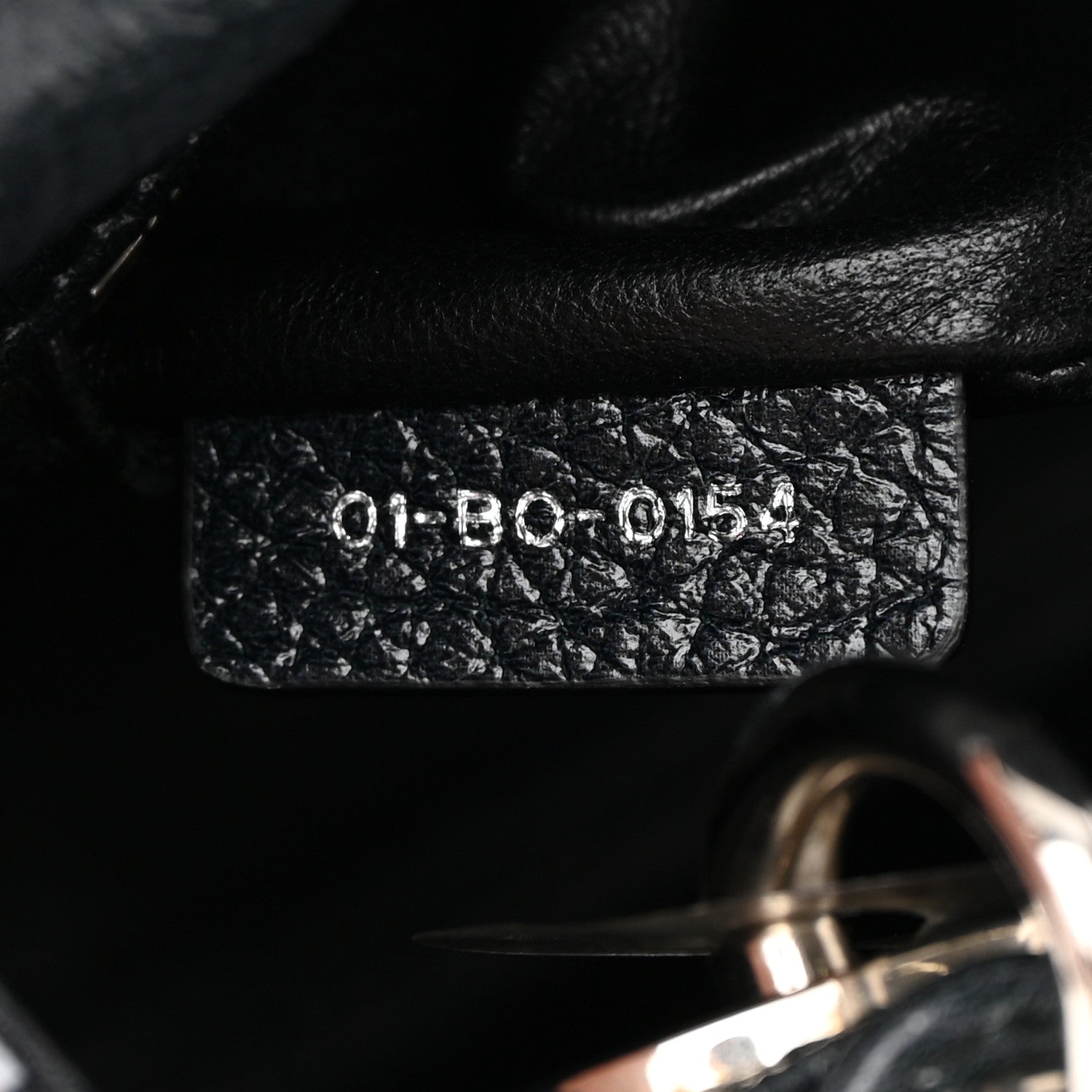 Christian Dior Deerskin Floral Printed Mini Lady Dior Black Blue 7 of 15