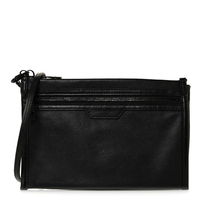 Louis Vuitton Calfskin Monogram Shadow Double Flat Messenger Black Khaki 1 of 11
