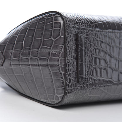 Givenchy Calfskin Crocodile Embossed Mini Antigona Storm Grey 8 of 10