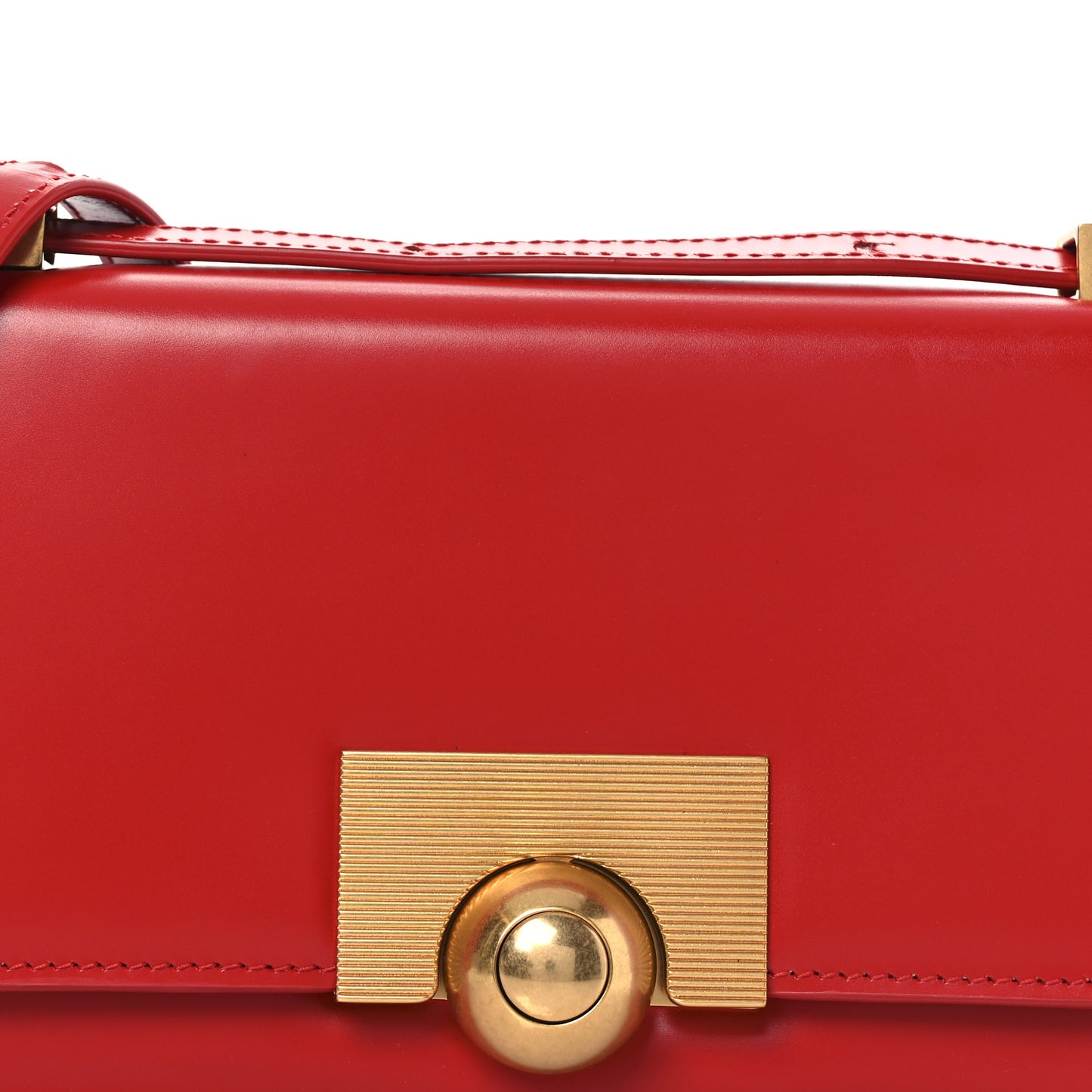 Spazzolato Calfskin Mini Classic BV Bag Bright Red