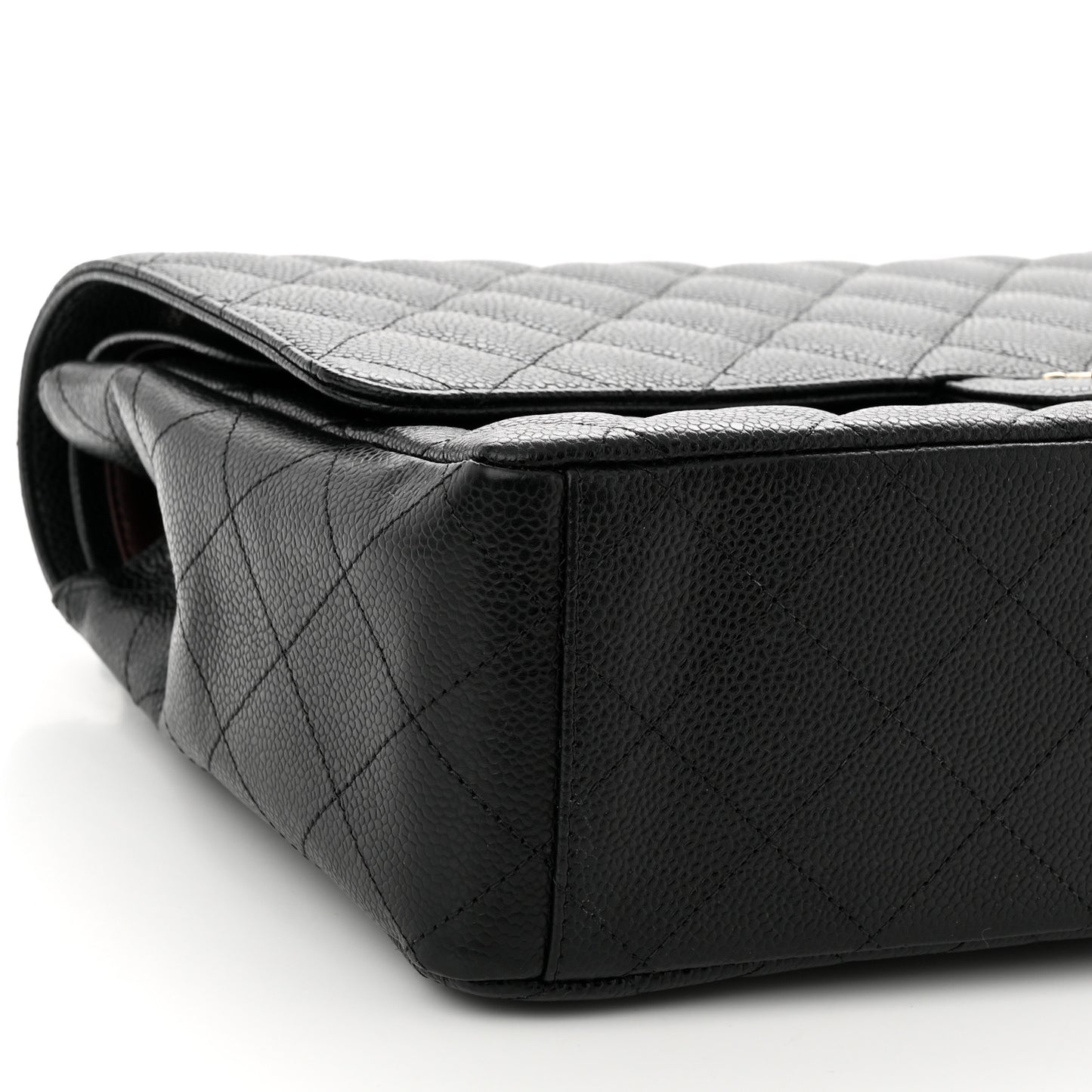 Caviar Quilted Maxi Double Flap Black