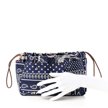 Hermes Silk Barenia Eperons d'Or Fourbi 30 GM Pouch Bleu Nuit Fauve 2 of 9