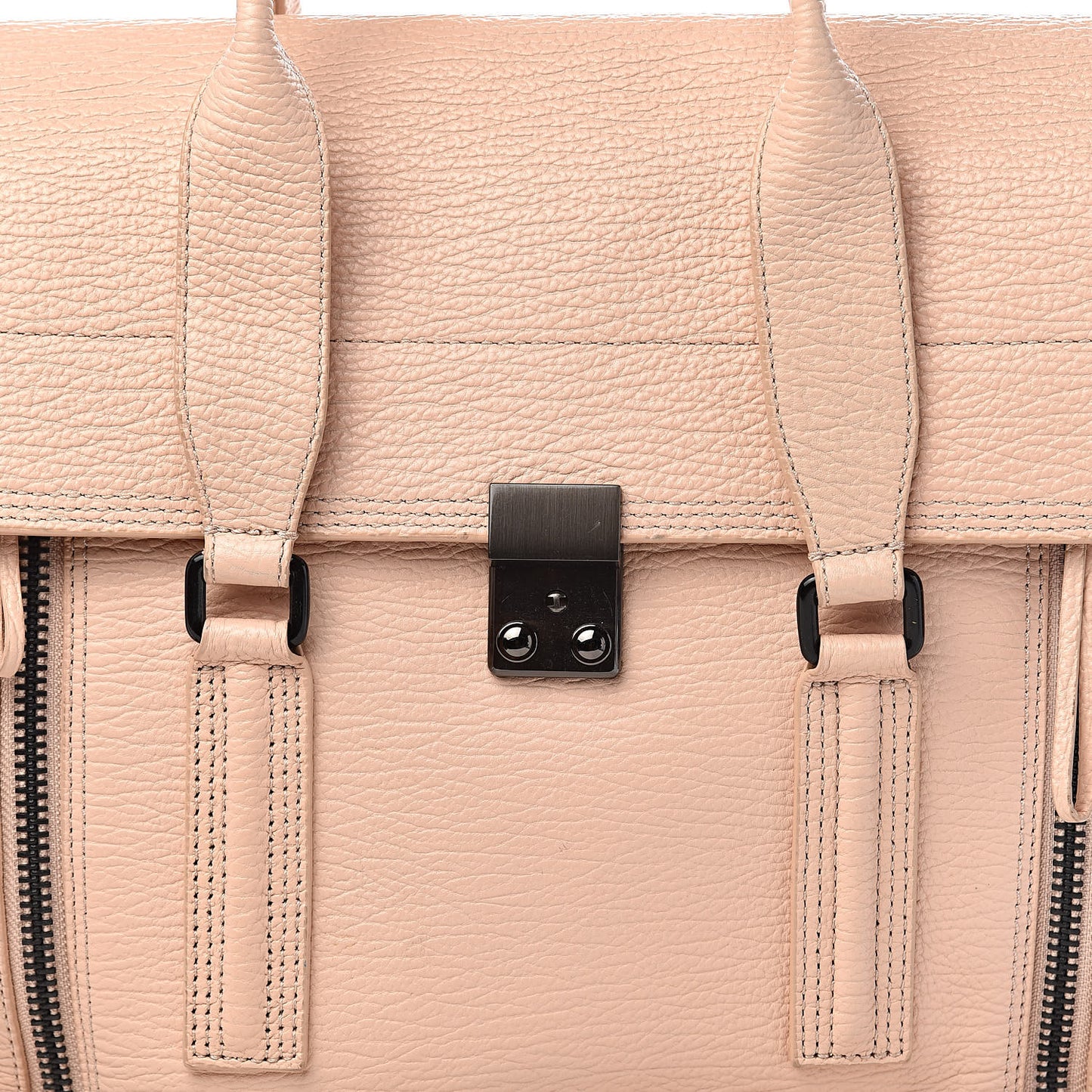3.1 Textured Calfskin Large Pashli Satchel Blush