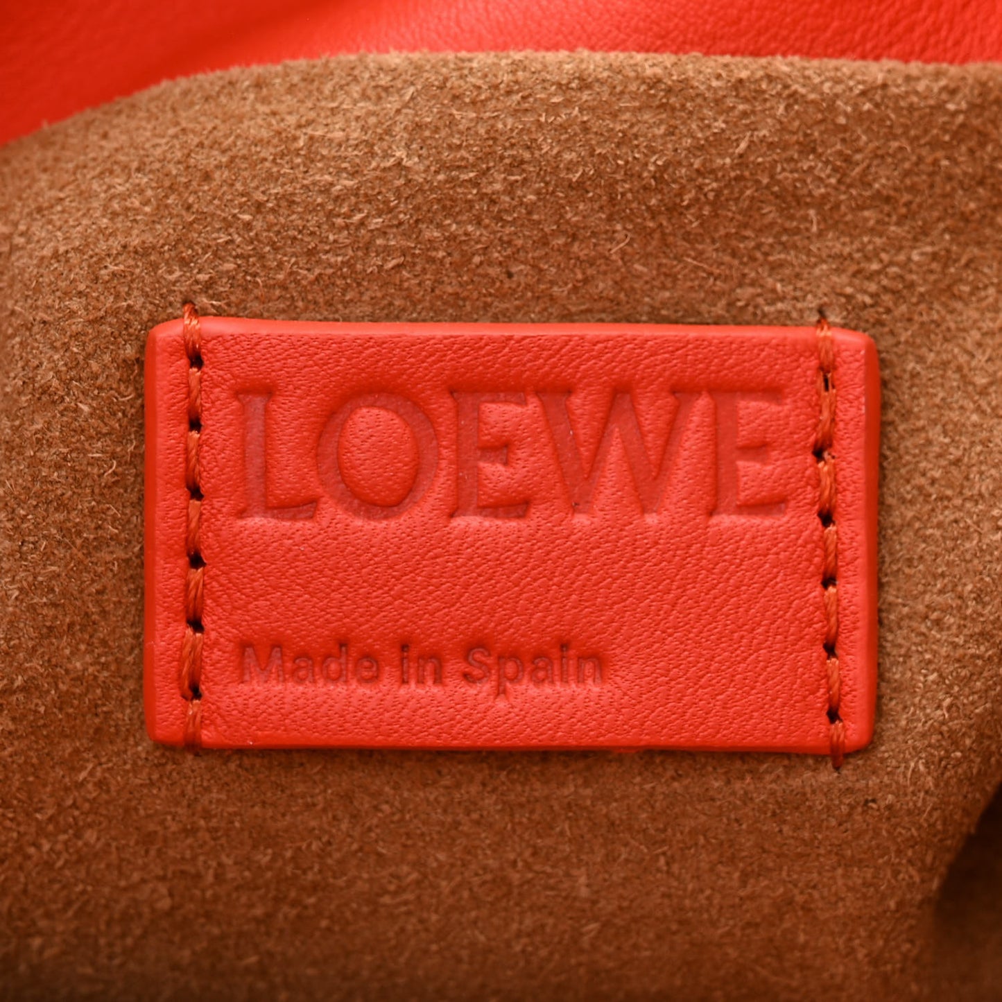 Calfskin Mini Flamenco Knot Clutch Orange