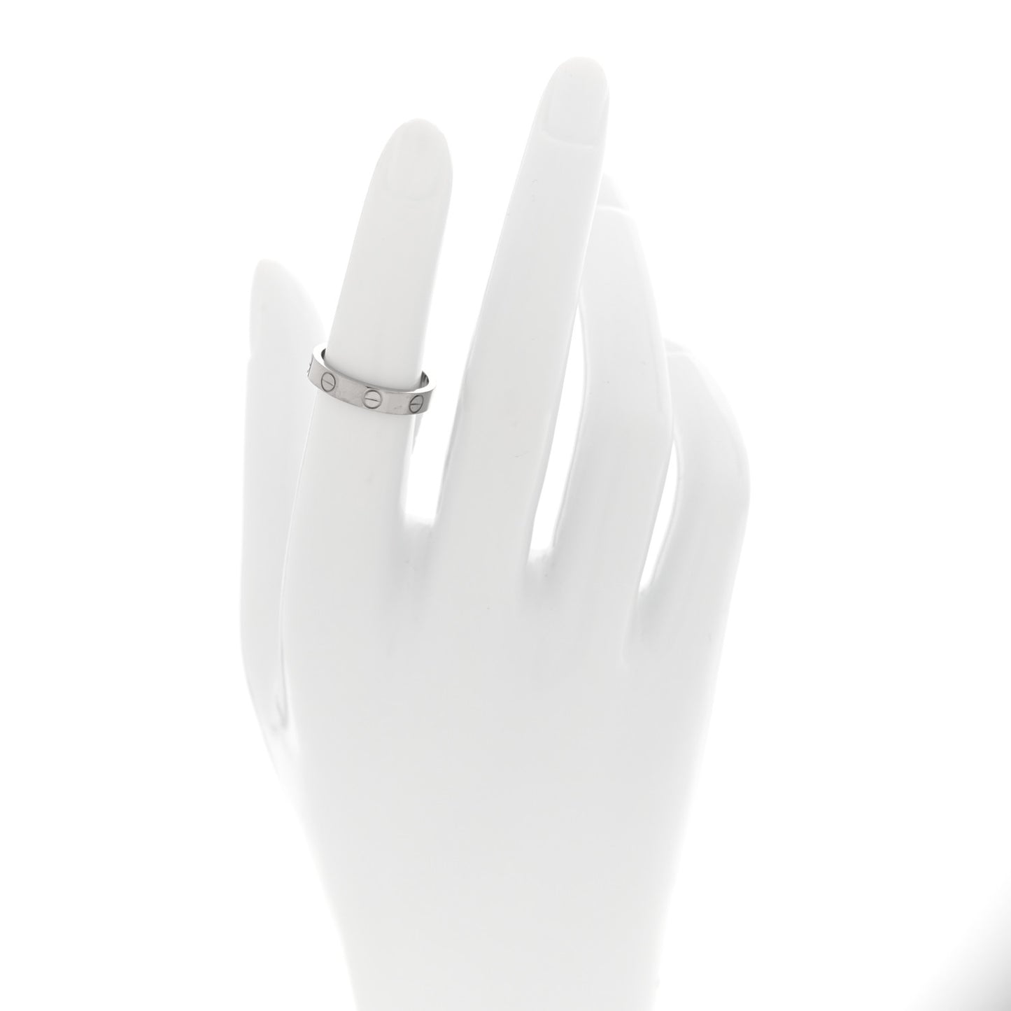 18K White Gold 3.5mm LOVE Wedding Band Ring 50 5.25