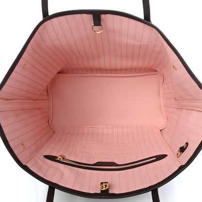 Louis Vuitton Damier Ebene Neo Neverfull MM Rose Ballerine 6 of 12
