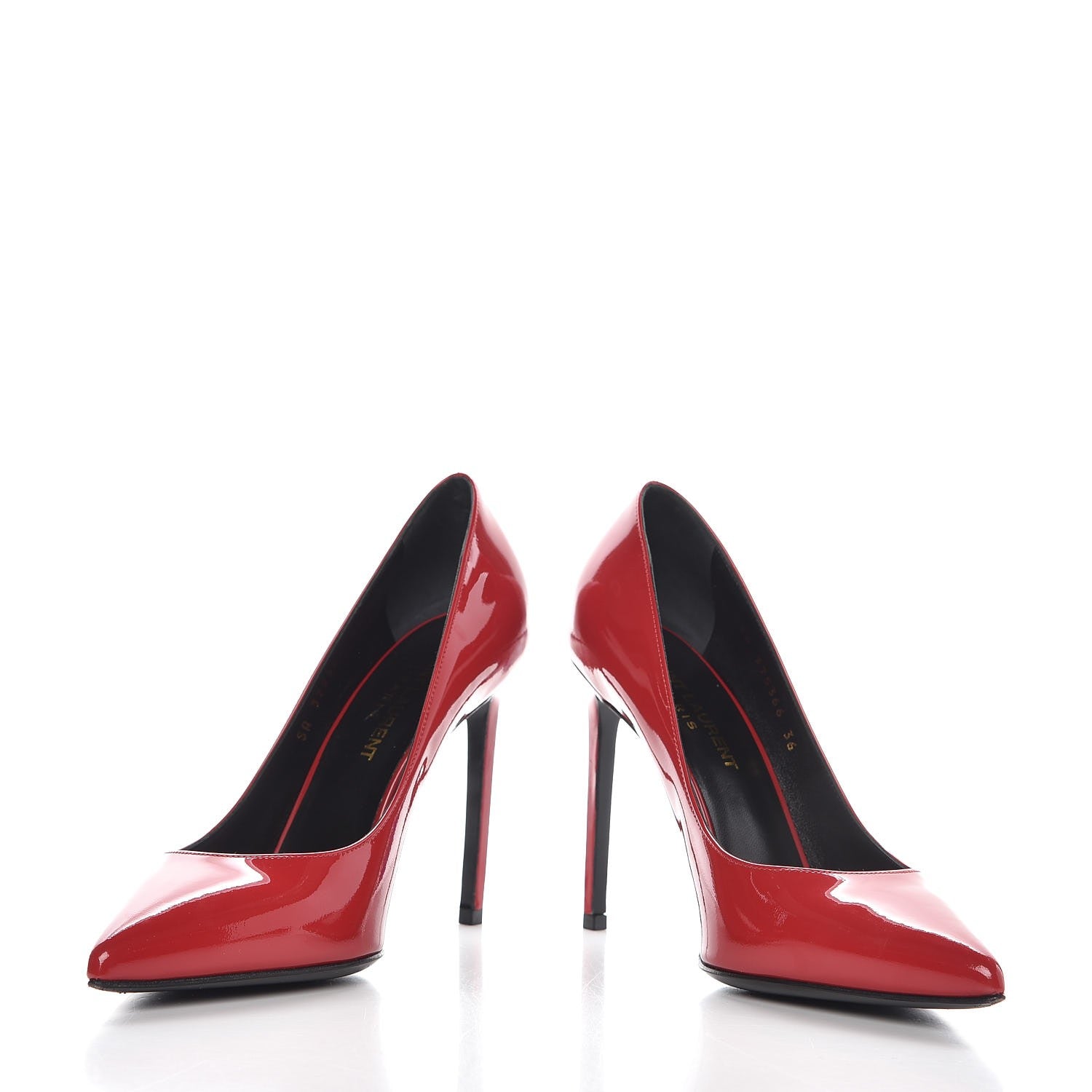 Saint Laurent Patent Classic Paris 105 Escarpin Pumps 36 New Red 5 of 12