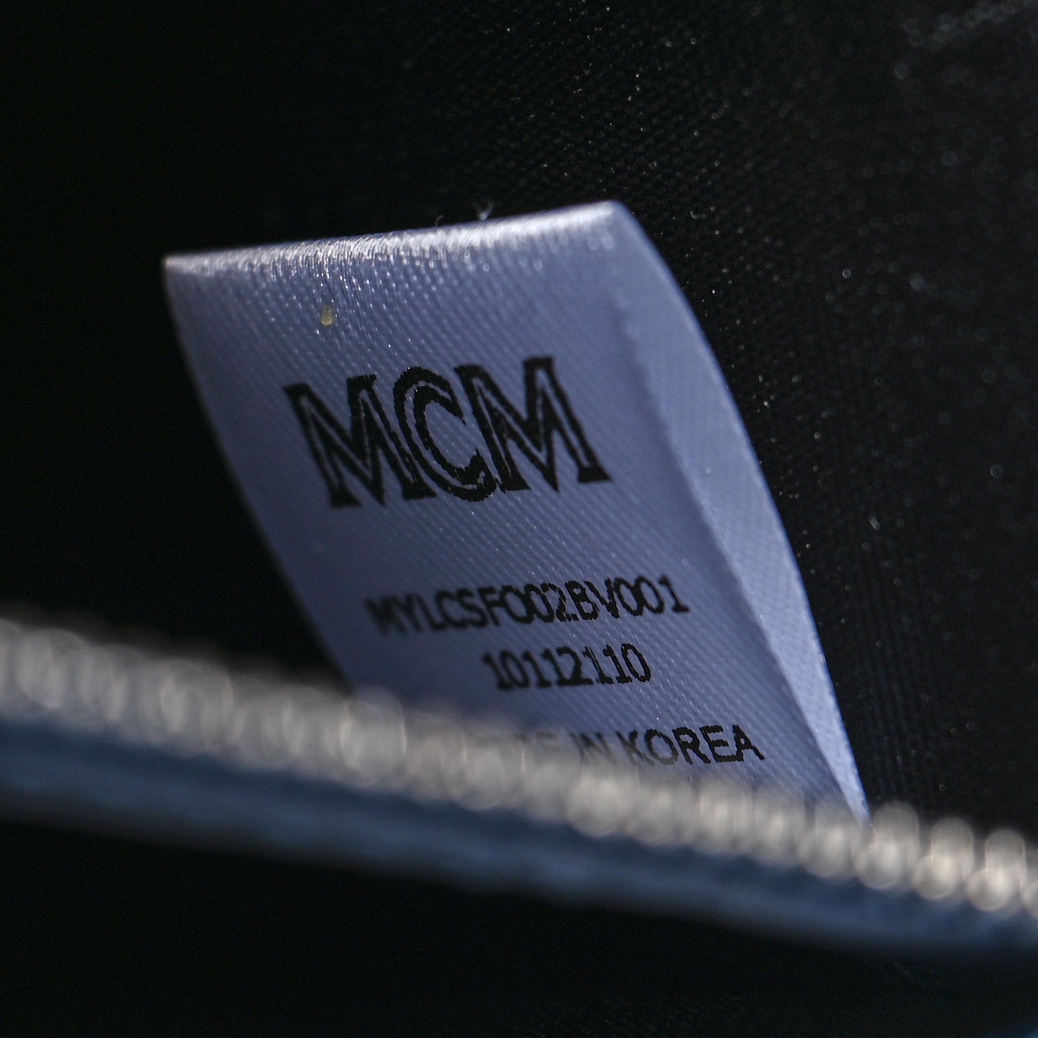 MCM Visetos Large Patricia Wallet On Chain Black Blue 7 of 11