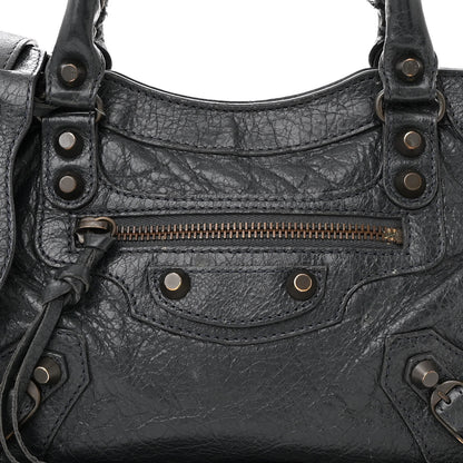 Balenciaga Agneau Classic Hardware Mini City Anthracite 9 of 15