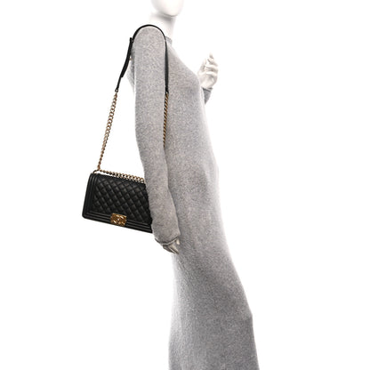 Chanel Caviar Quilted Medium Boy Flap Black 2 of 10