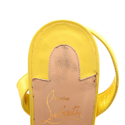 Christian Louboutin Nappa Loubi Queen 120 Strap Sandals 40 Yellow 9 of 12