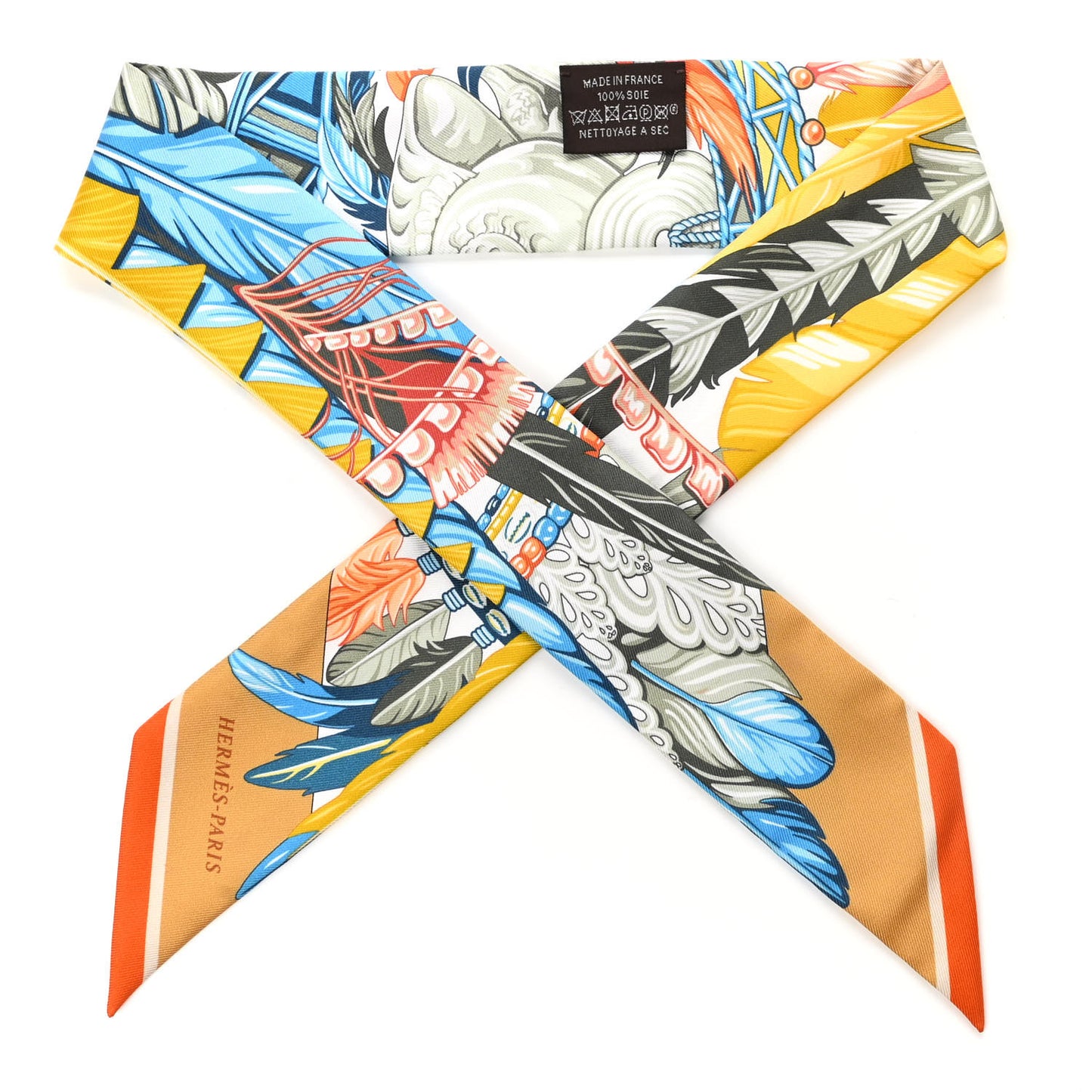 Silk La Danse Pacifique Twilly Jaune D'Or Kaki Orange
