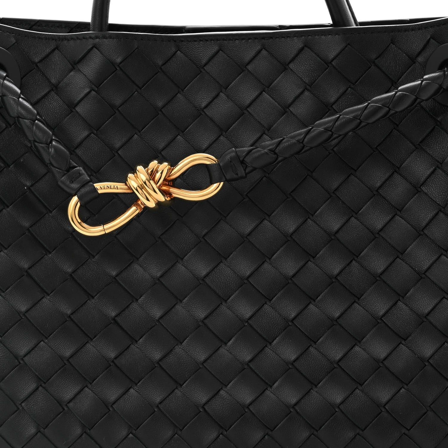 Bottega Veneta Nappa Intrecciato Medium Andiamo Shoulder Bag Black 7 of 9