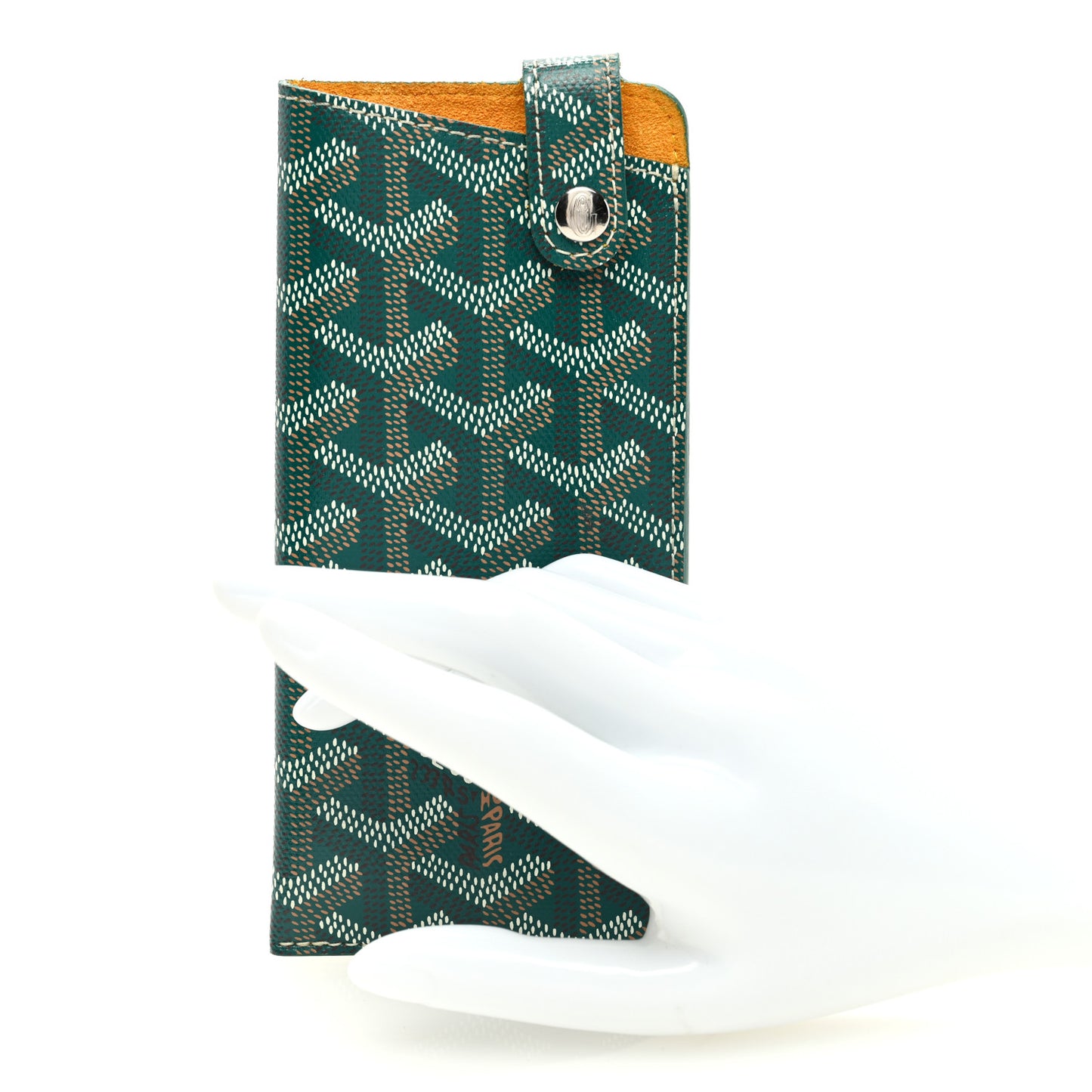 Goyardine Montmartre Glasses Case Green