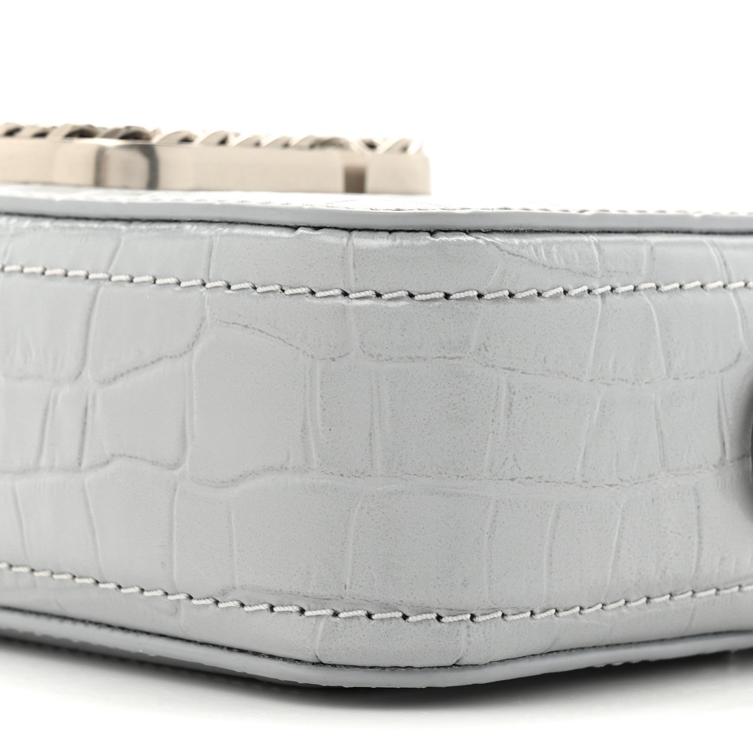 Marc Jacobs Calfskin Croc Embossed Snapshot Camera Bag Quarry 9 of 12