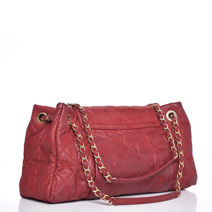 Chanel Iridescent Calfskin Large Chic Quilt Flap Red 3 of 10