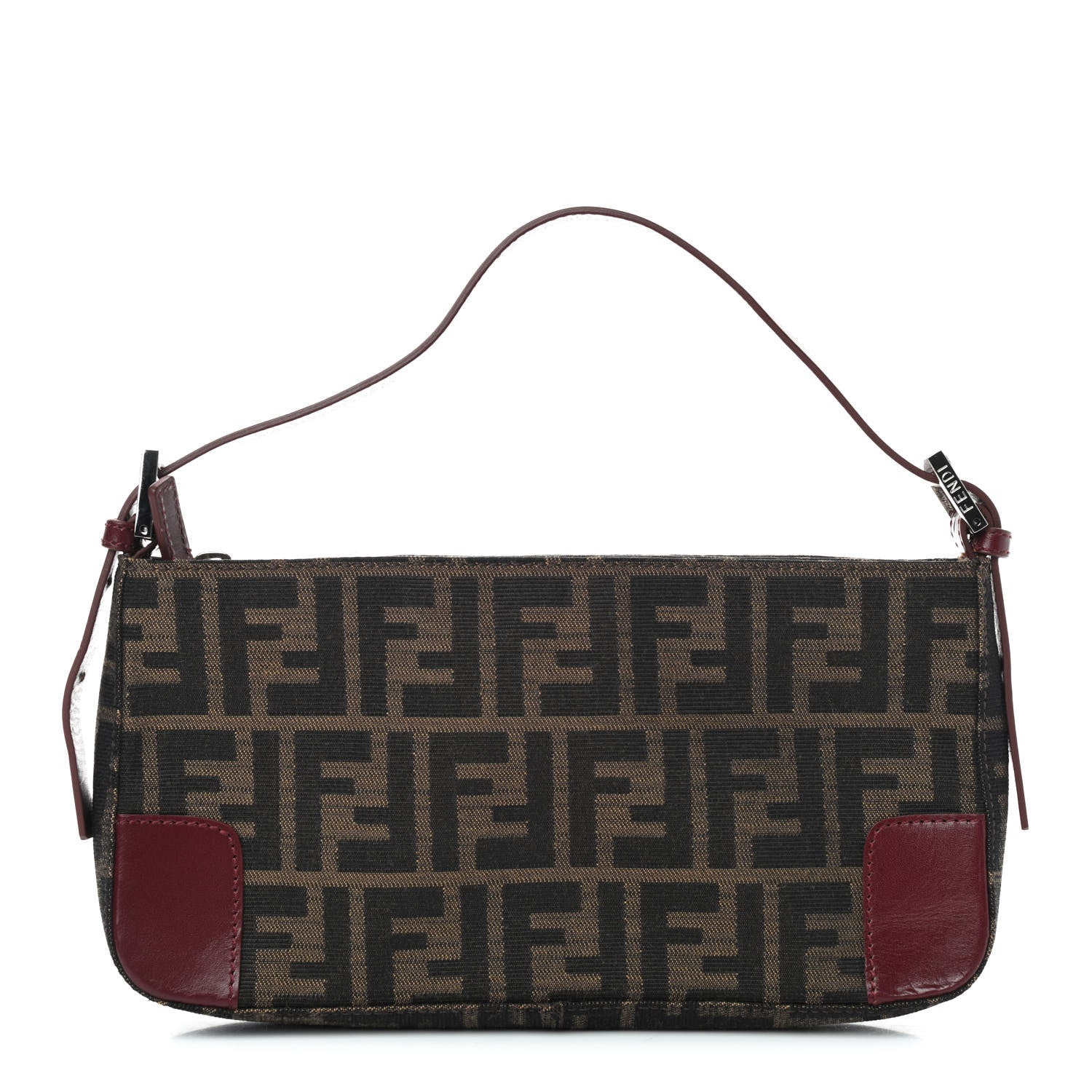 Fendi Zucca Pochette Tobacco Red 1 of 8