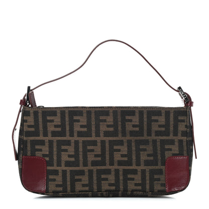 Fendi Zucca Pochette Tobacco Red 1 of 8