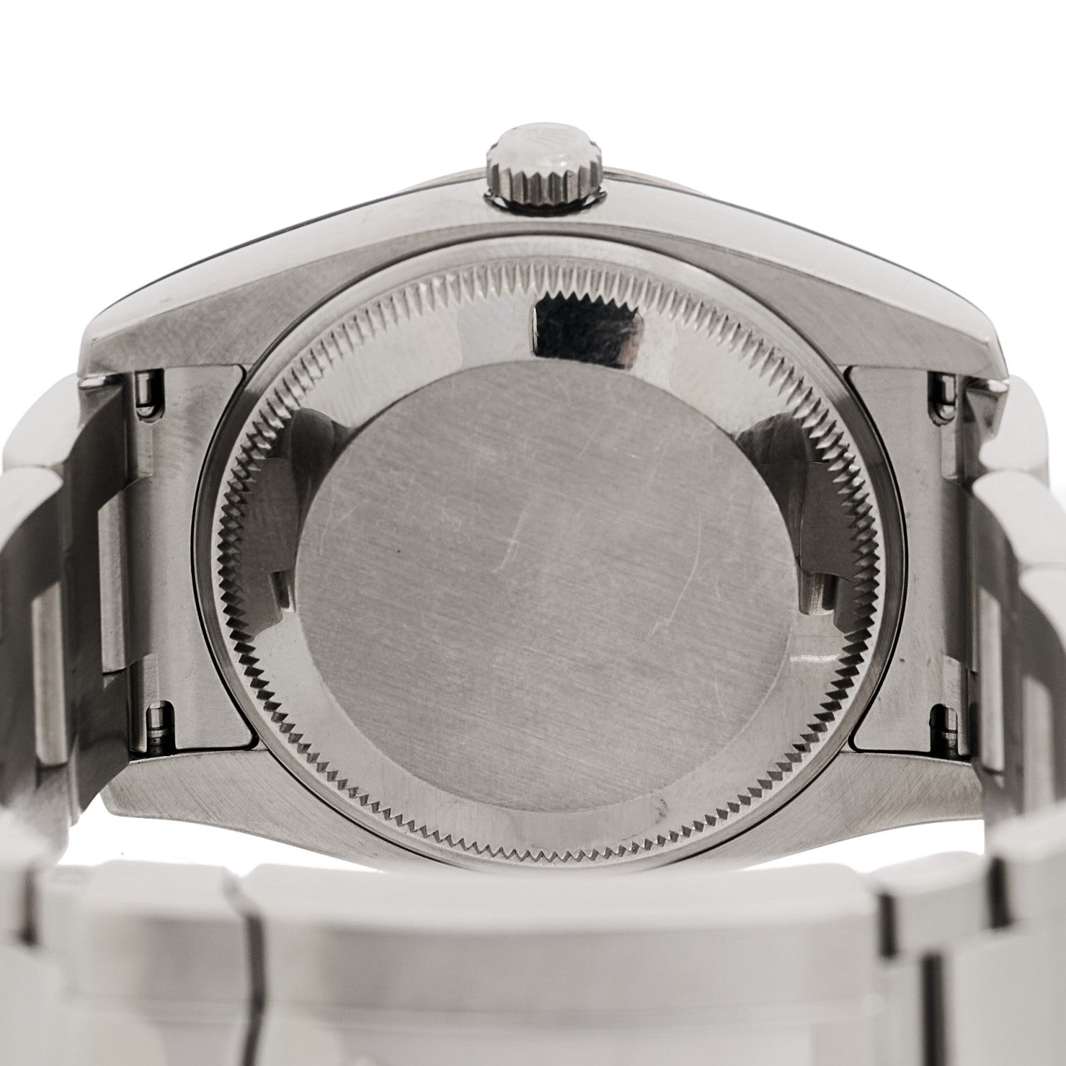 Rolex Stainless Steel 18K White Gold Diamond 34mm Oyster Perpetual Date Watch White Roman 115234 4 of 4