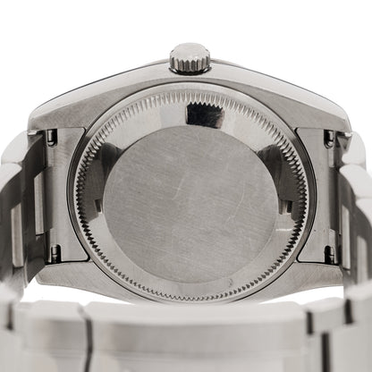 Rolex Stainless Steel 18K White Gold Diamond 34mm Oyster Perpetual Date Watch White Roman 115234 4 of 4