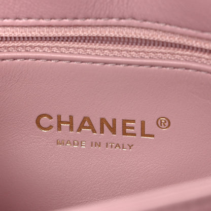 Chanel Lambskin Quilted Medium Color Match Flap Light Pink 6 of 10