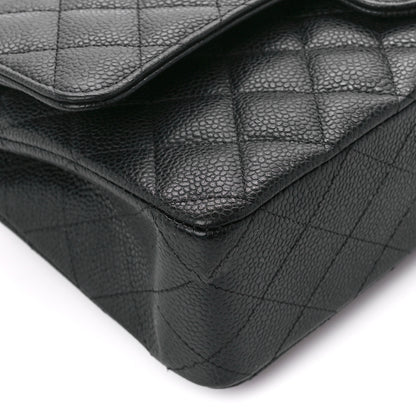 Chanel Caviar Quilted Medium Double Flap Black 10 of 12