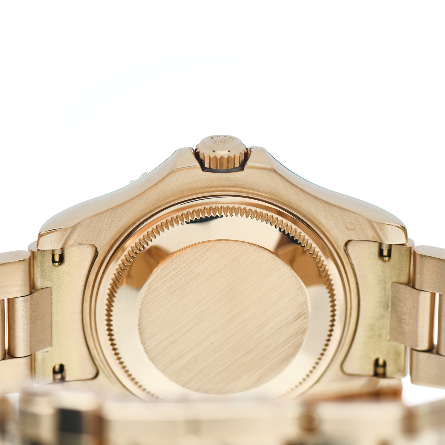 Rolex 18K Yellow Gold 35mm Oyster Perpetual Date Yacht-Master Watch Blue 68628 4 of 4