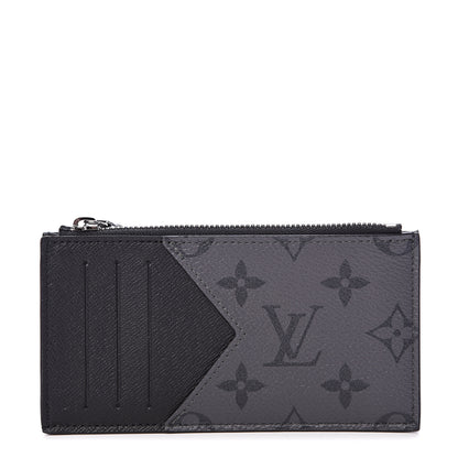 Louis Vuitton Reverse Monogram Eclipse Taiga Coin Card Holder 1 of 7