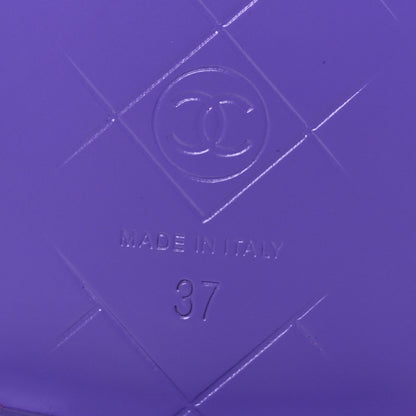 Chanel Lambskin Quilted CC Turnlock Loafers 37 Purple 8 of 13