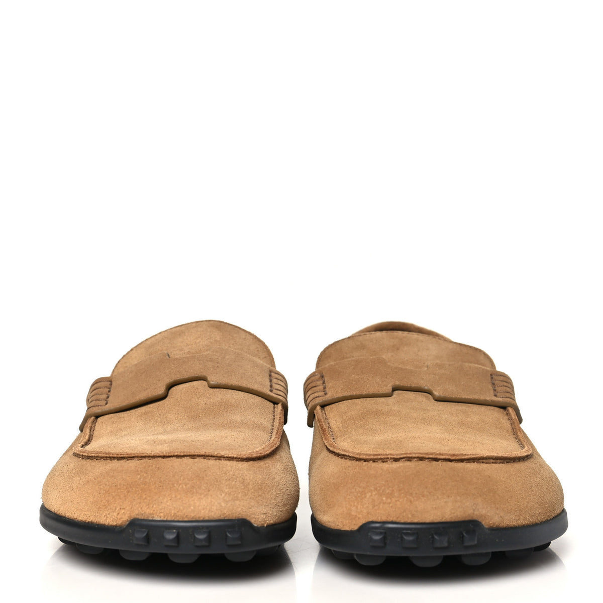 Hermes Suede Calfskin Womens Lazy Loafers 37 Brune Fume 3 of 10