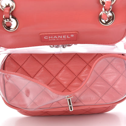 Chanel Crumpled Calfskin PVC Quilted Backpack Pink 6 of 10