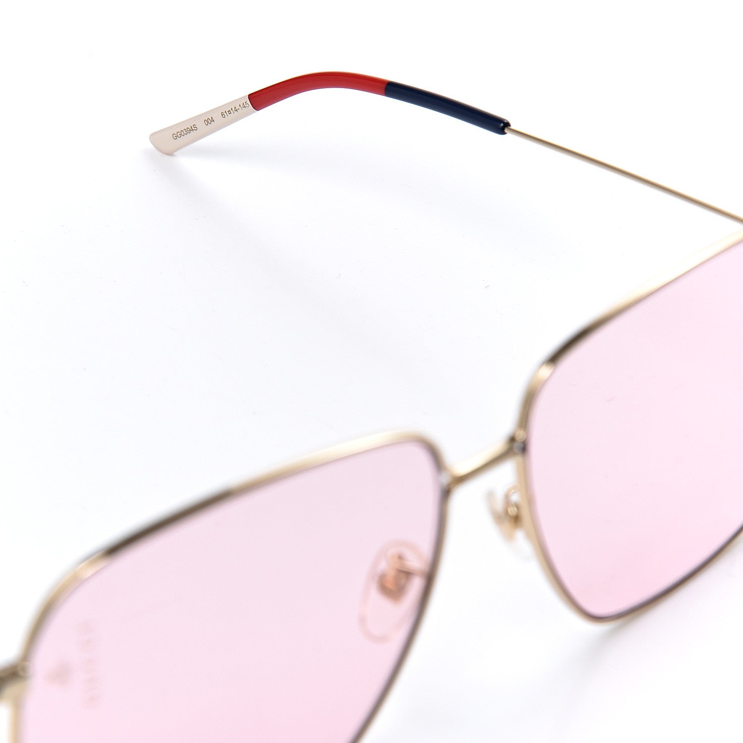 Gucci Rectangular Frame Interlocking G Sunglasses GG0394S Pink 6 of 8