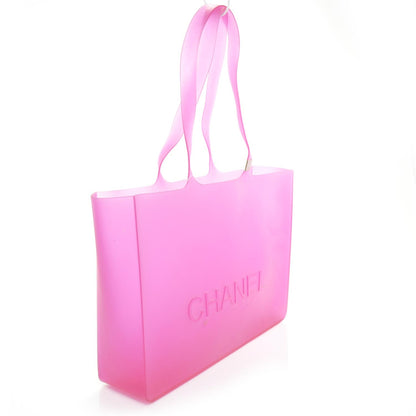 Chanel Jelly Rubber Large Tote Pink 3 of 9