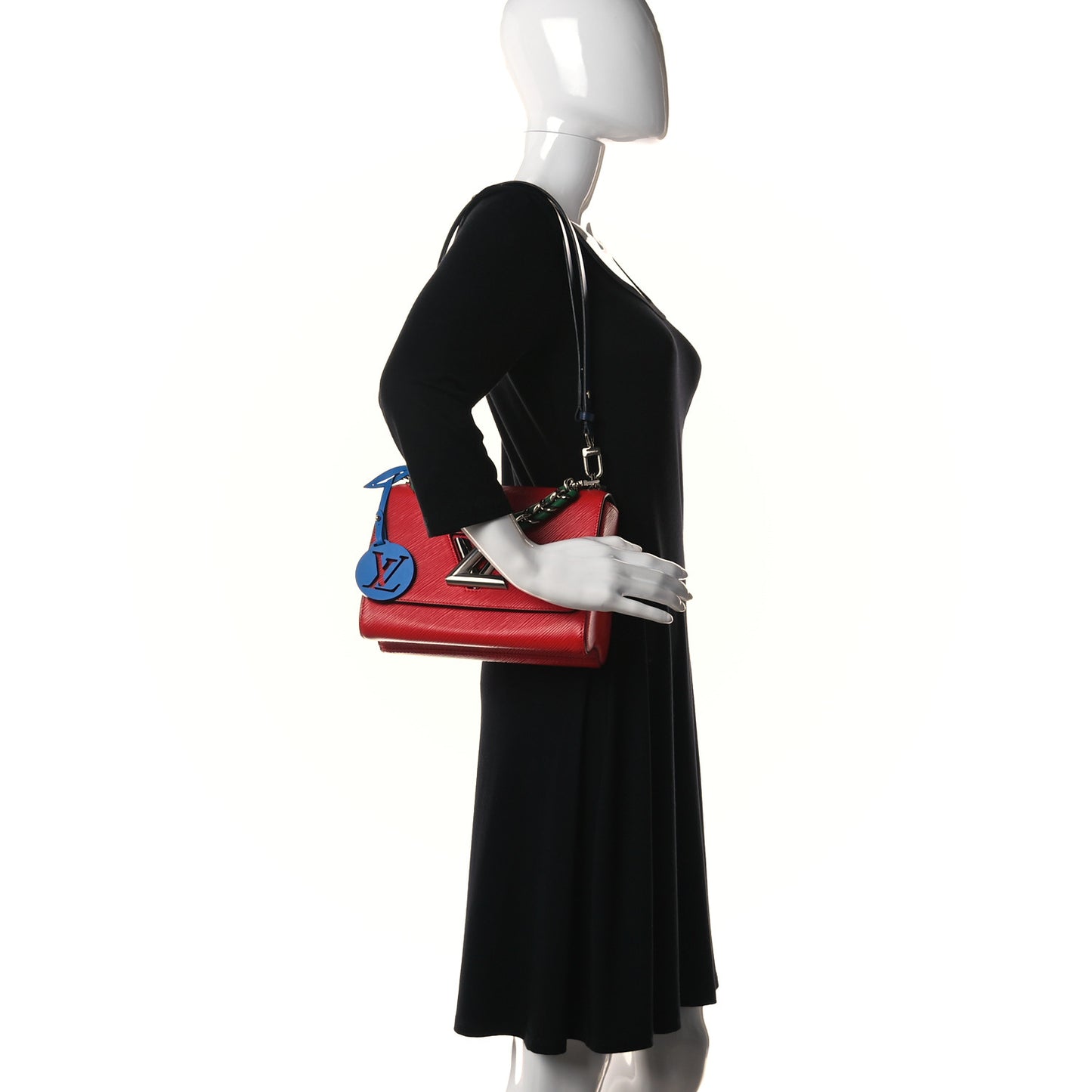 Epi Twist Braided Strap Shoulder Bag PM Coquelicot